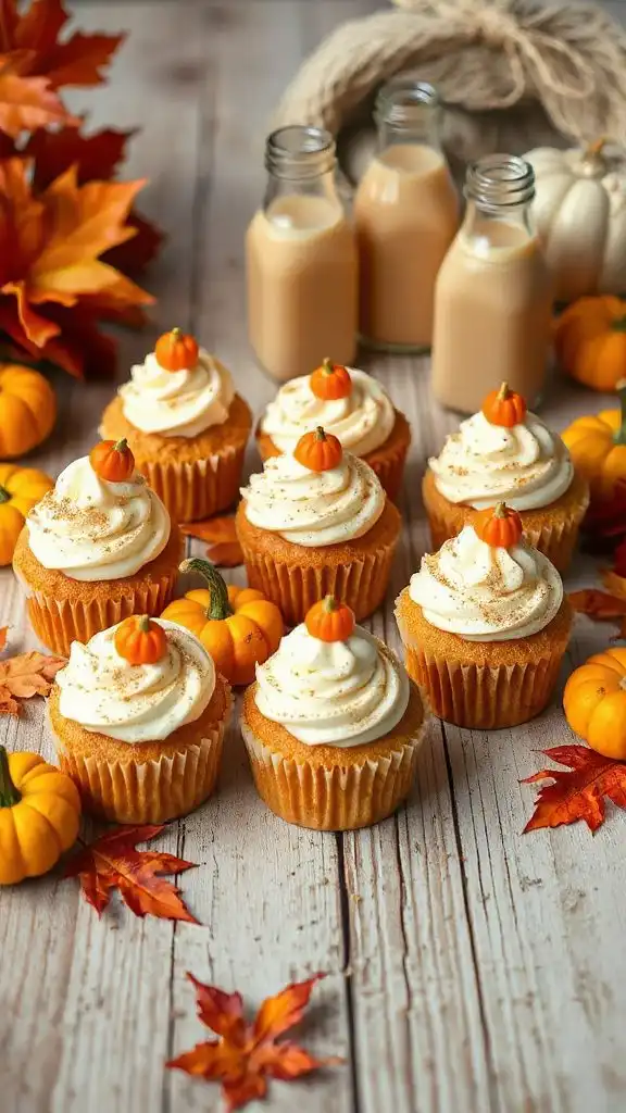 mini pumpkin spice cupcakes