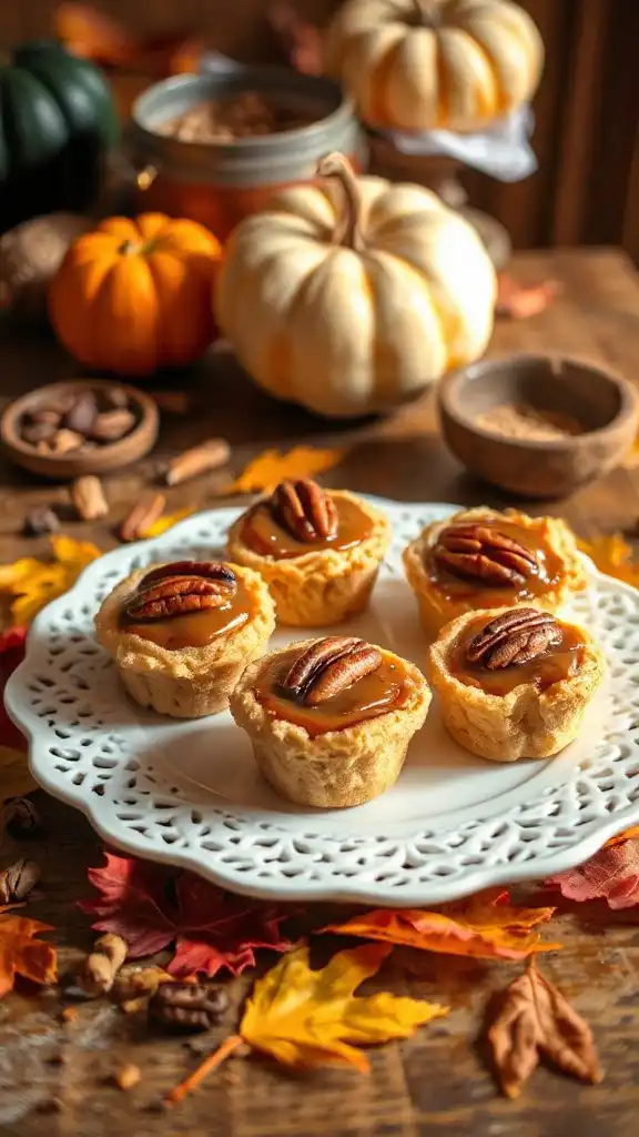 miniature pecan pie bites