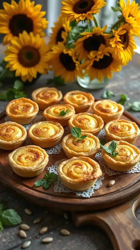 miniature squash custard pies