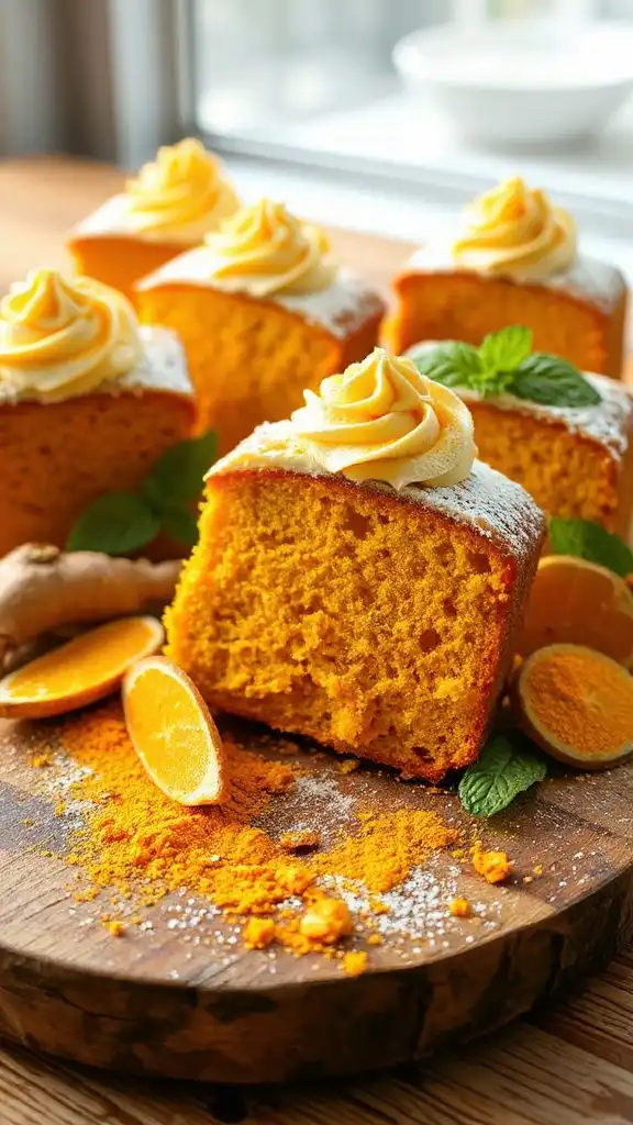 miniature turmeric ginger cakes miniature turmeric ginger cakes