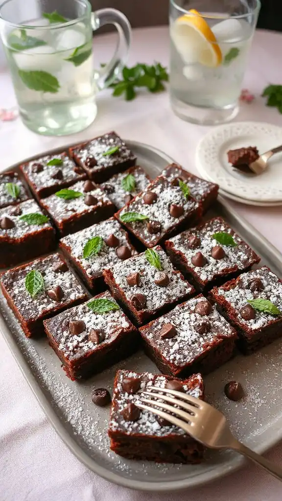 minty chocolate brownie treats minty chocolate brownie treats