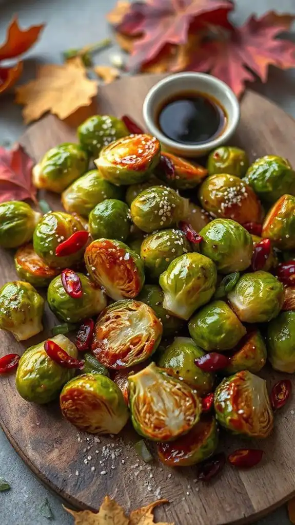 miso glazed brussels sprouts