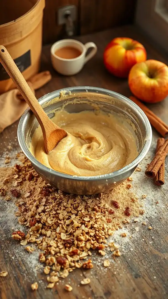 mixing wholesome almond butter batter