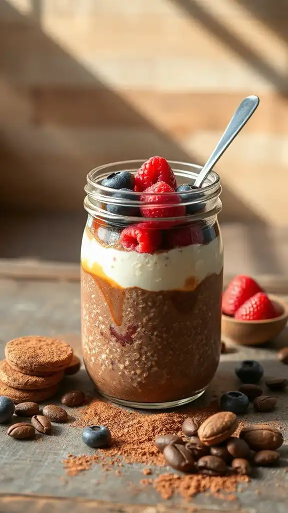 mocha berry overnight oats mocha berry overnight oats