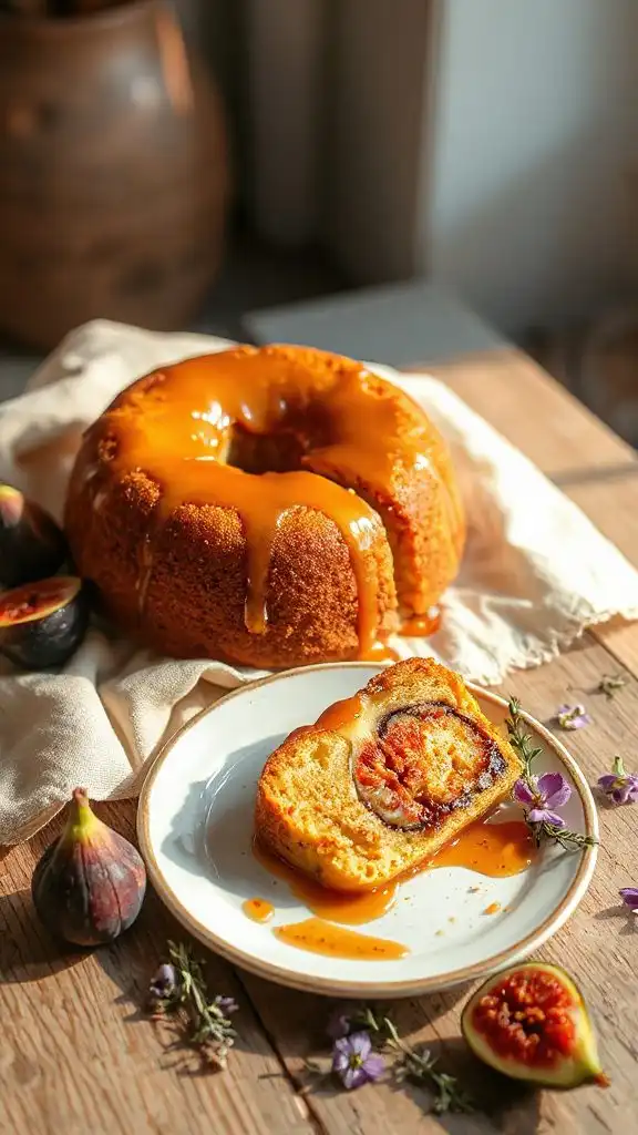moist caramelized fig cake