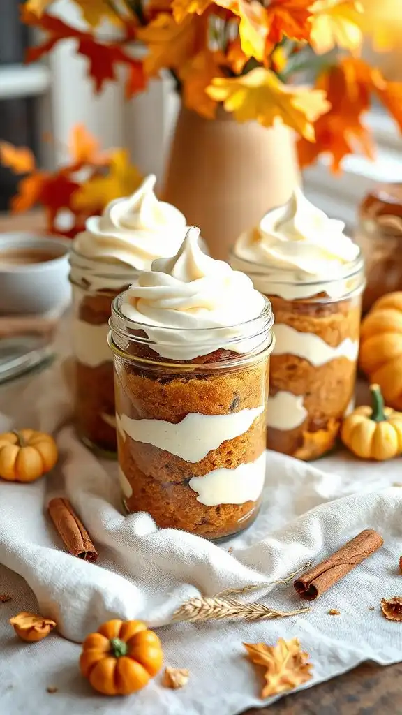 moist carrot cake jars