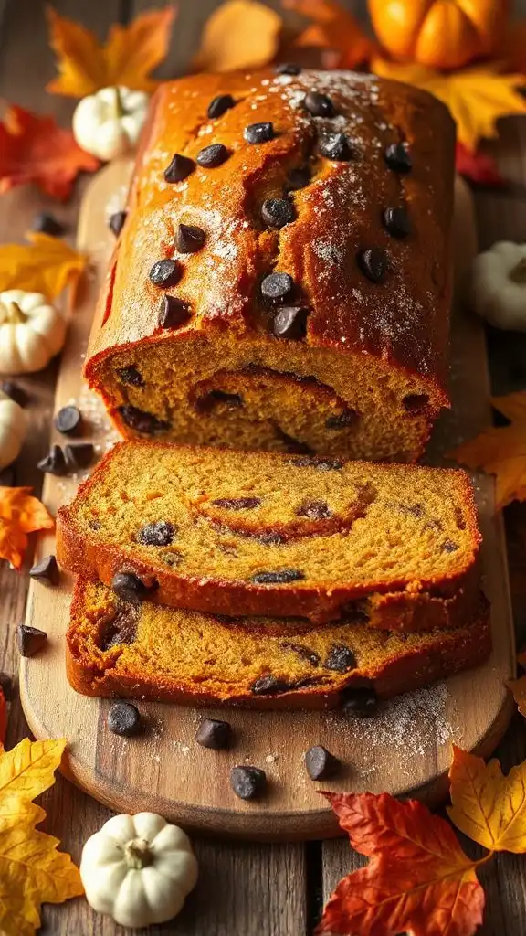 moist chocolate pumpkin bread