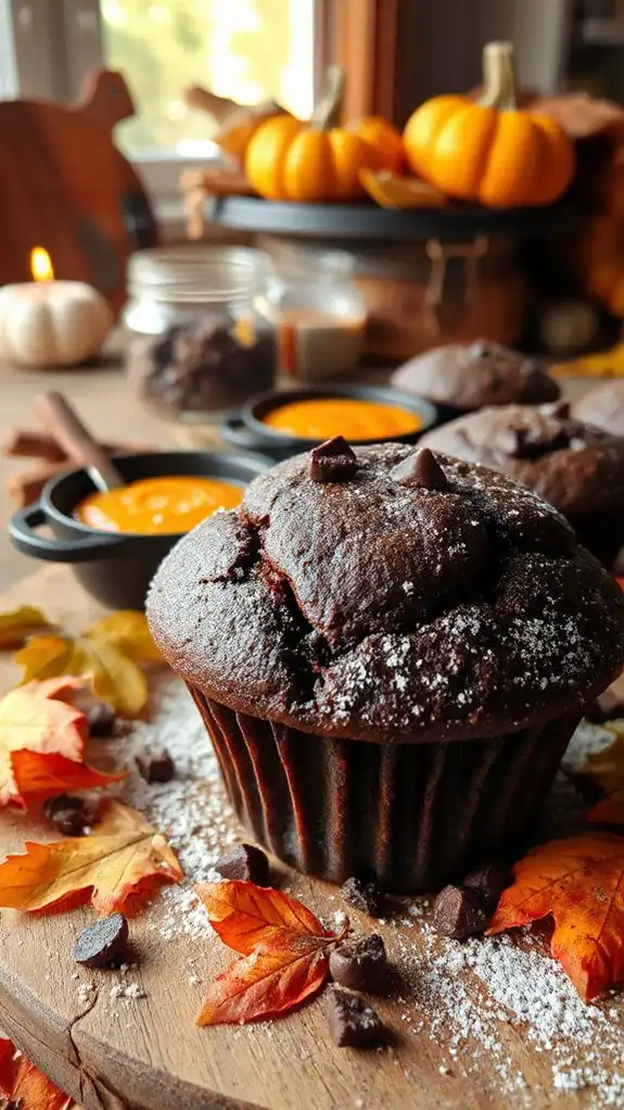 moist chocolate pumpkin muffins moist chocolate pumpkin muffins
