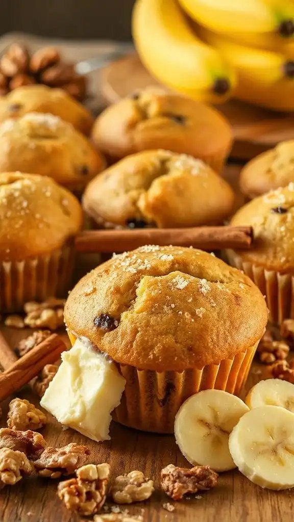 moist nutmeg banana muffins