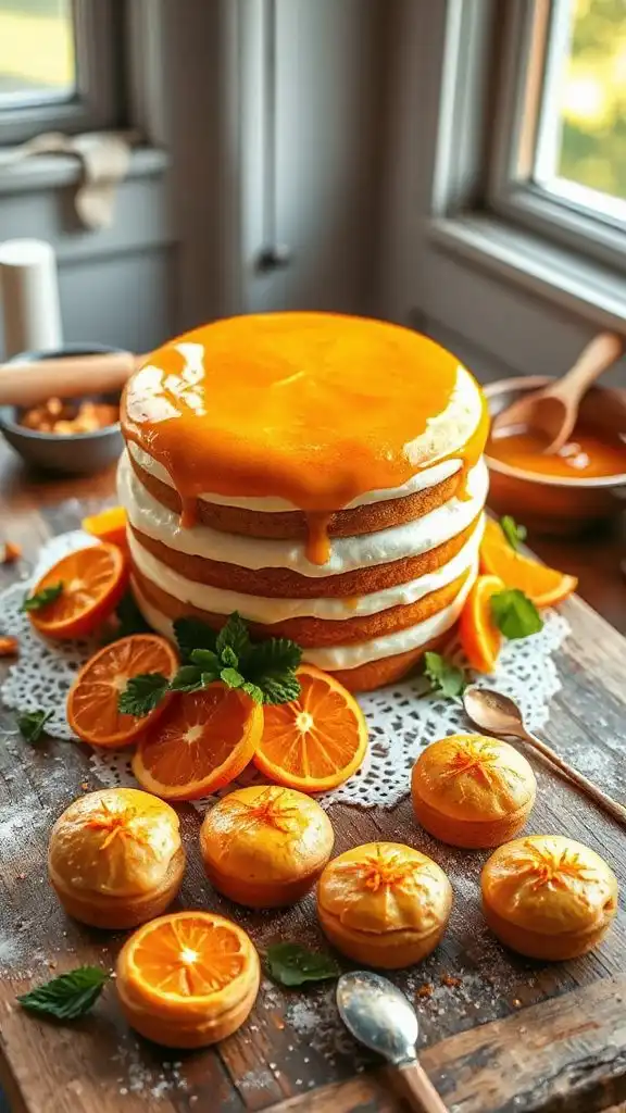 moist orange maple cake