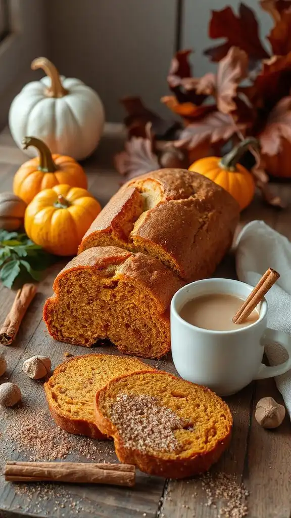 moist pumpkin cinnamon loaf