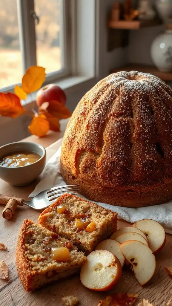 moist spiced apple cake