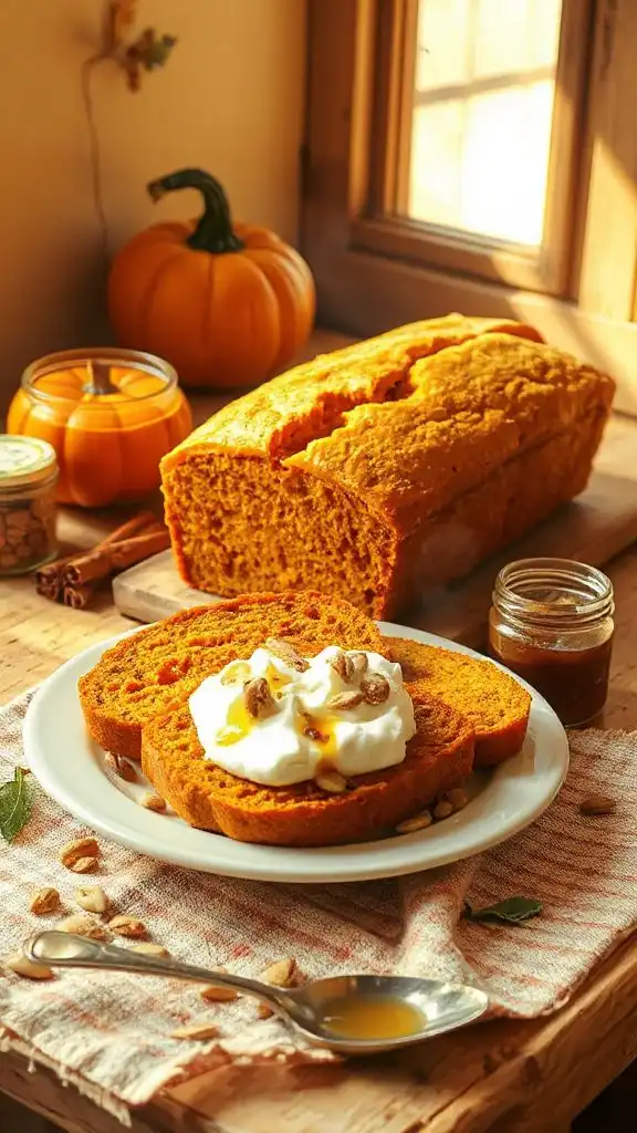 moist spiced pumpkin bread