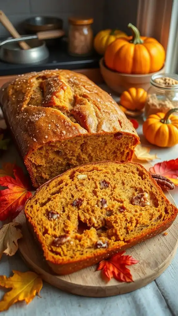 moist spiced pumpkin loaf