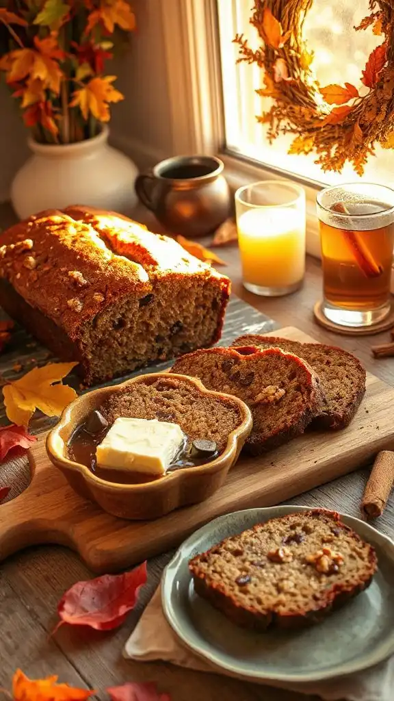 moist spiced walnut banana bread