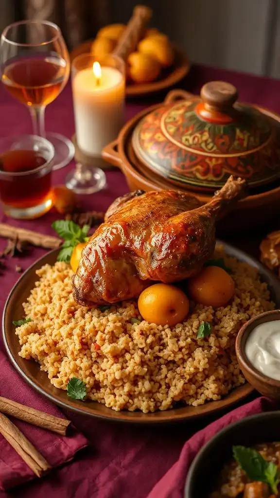 moroccan chicken apricot couscous