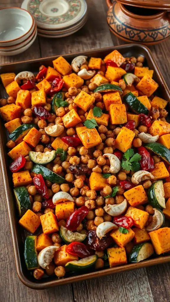 moroccan chickpea vegetable dinner