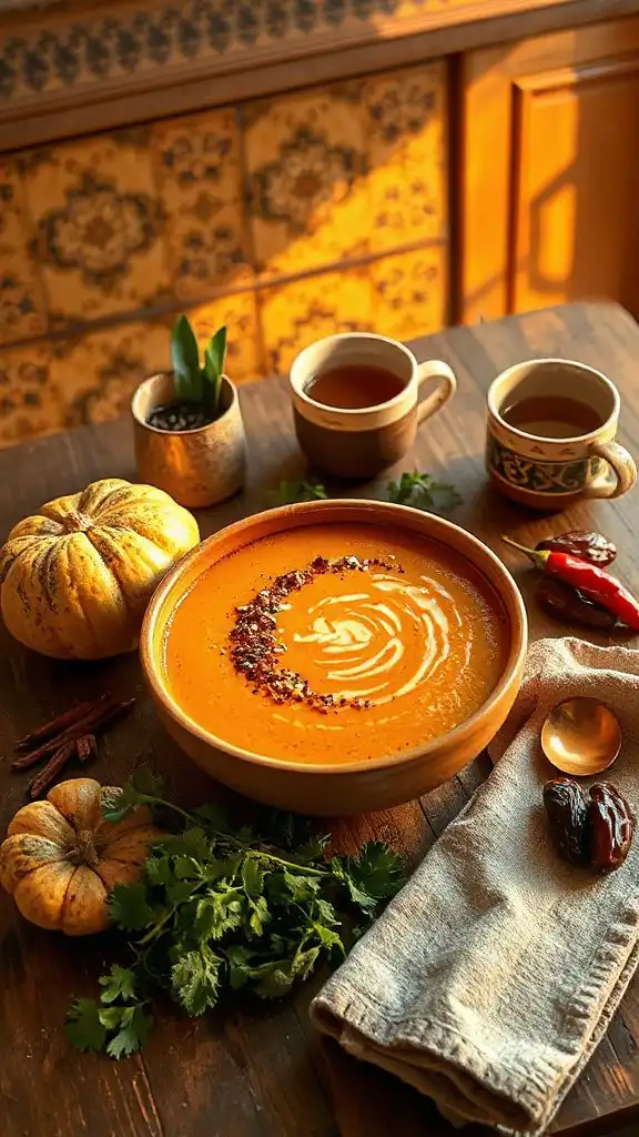 moroccan spiced pumpkin soup