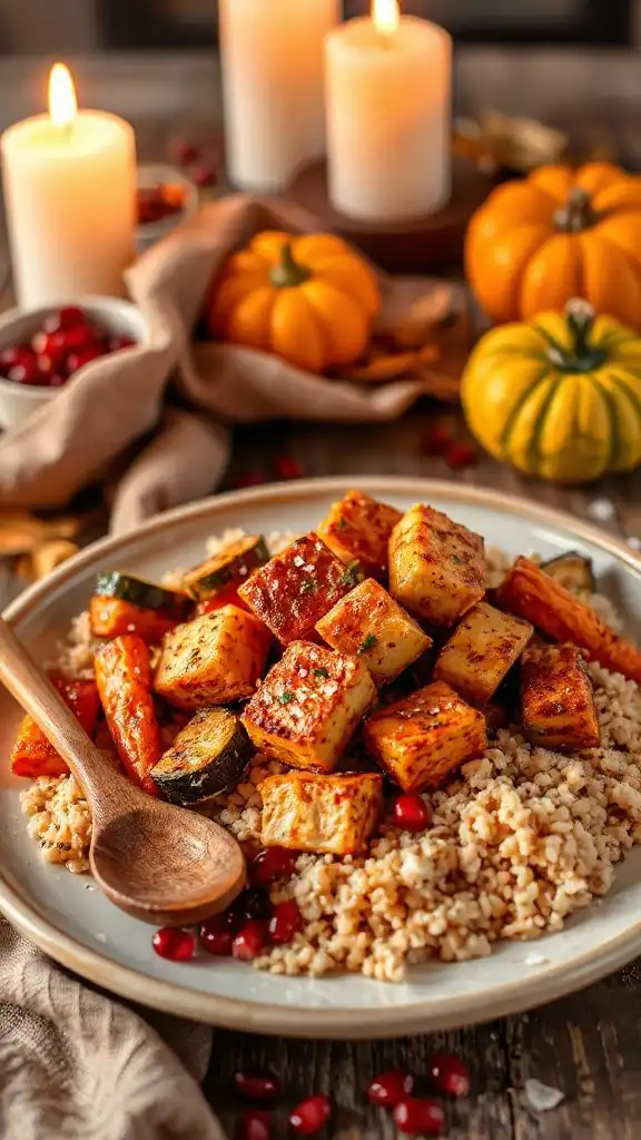 moroccan spiced tofu couscous