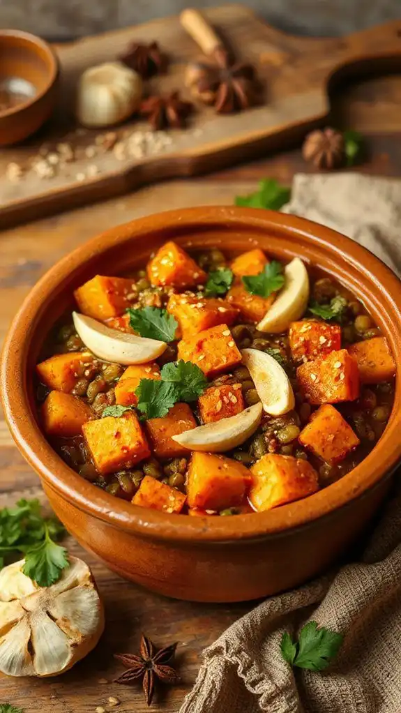 moroccan sweet potato lentil stew