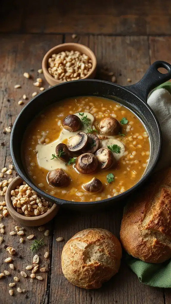 mushroom barley vegetable stew