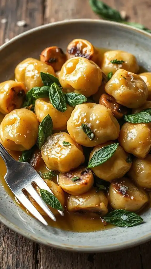 mushroom gnocchi with sage