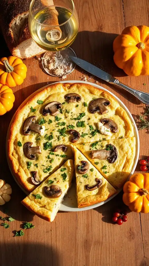 mushroom goat cheese frittata