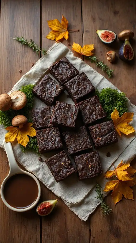 mushroom infused chocolate brownies