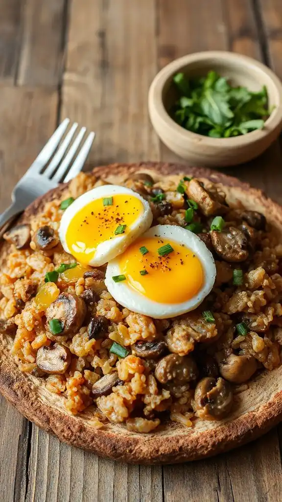 mushroom rice hash brunch mushroom rice hash brunch