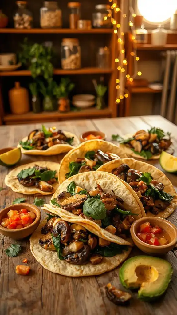 mushroom spinach taco recipe