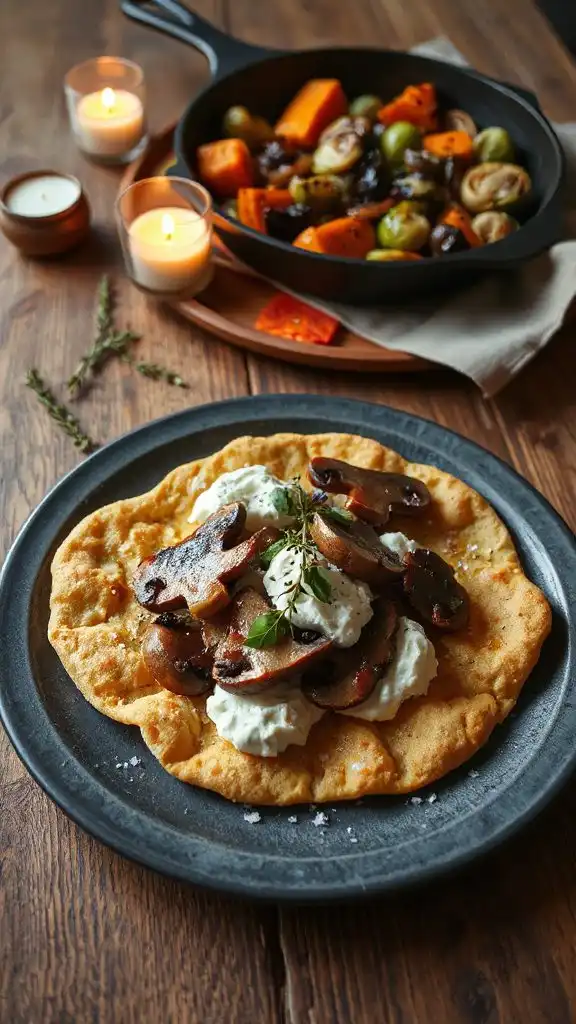 mushroom thyme flatbread recipe mushroom thyme flatbread recipe