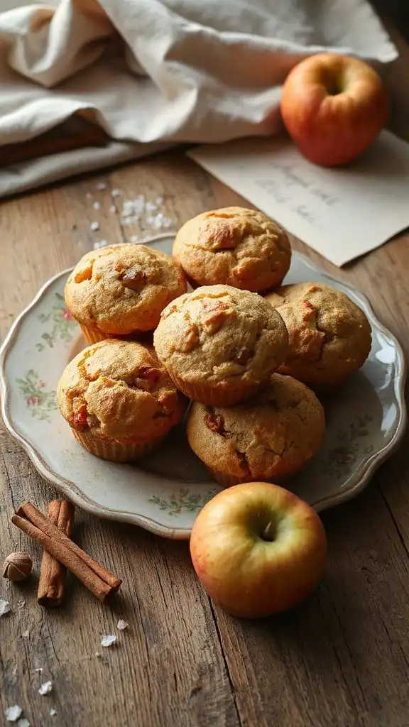 natural sweet apple muffins