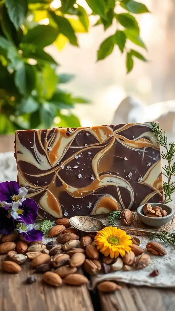nature inspired chocolate bark