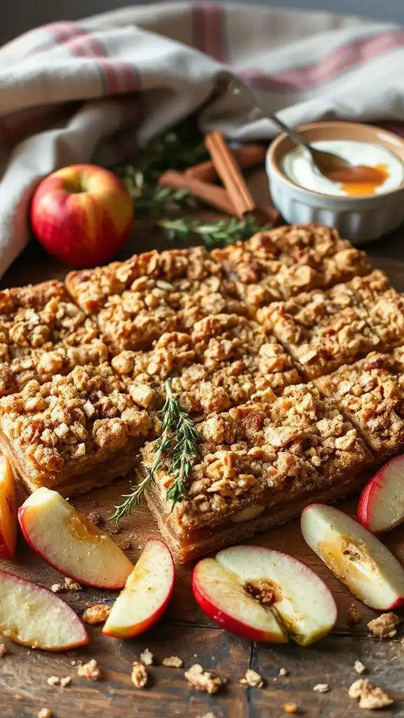 no bake apple crisp bars
