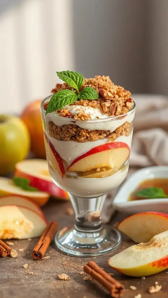no bake apple crisp parfait no bake apple crisp parfait