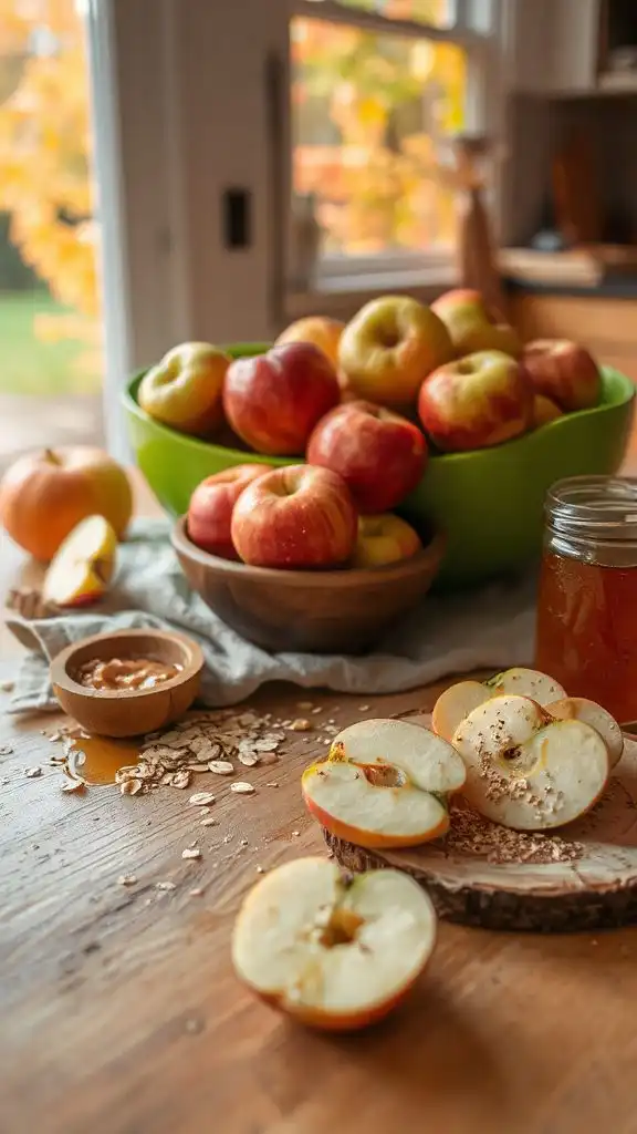 no bake apple peanut bites