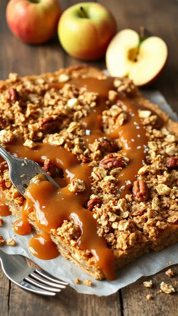 no bake caramel apple bars