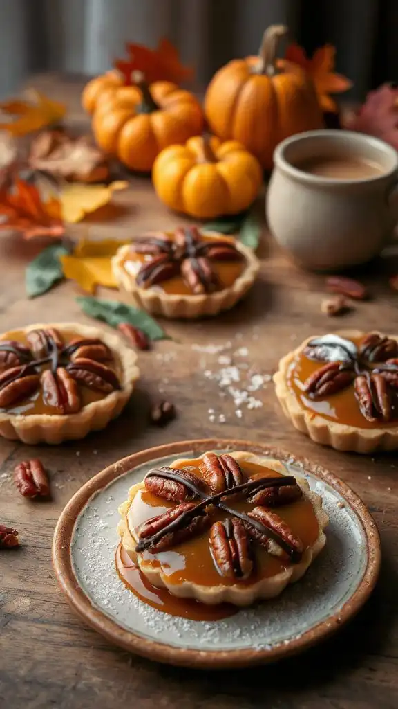 no bake caramel pecan tarts