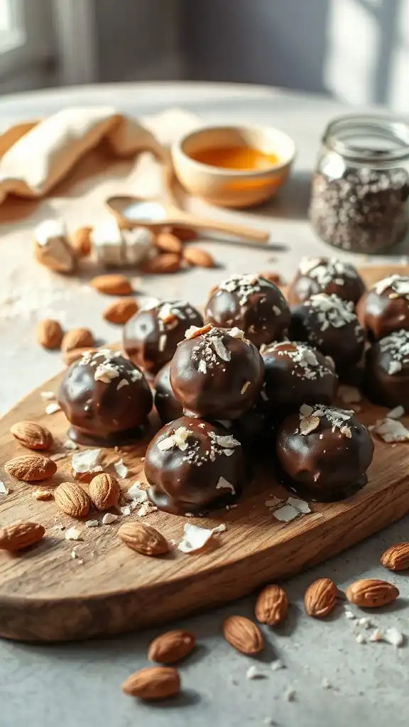 no bake chocolate coconut energy balls