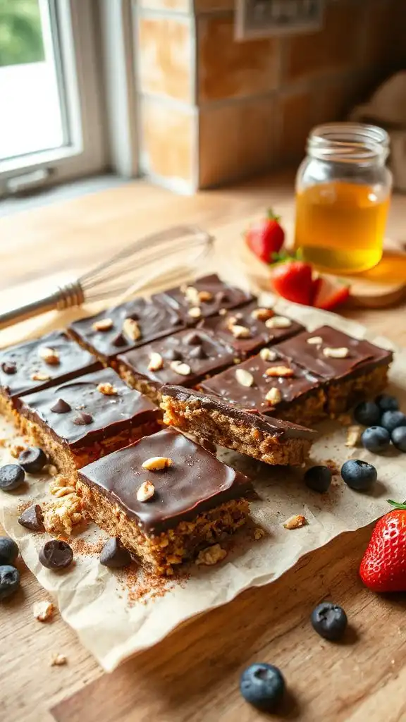 no bake chocolate oat bars