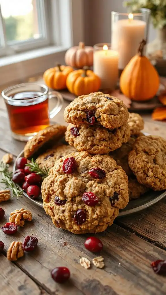 no bake cranberry oatmeal cookies