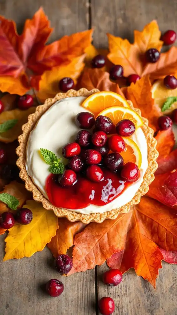 no bake cranberry orange tart