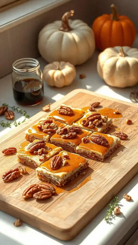no bake maple pecan bars