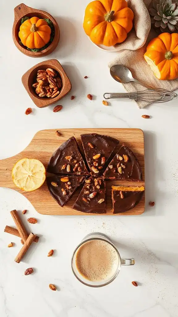 no bake pumpkin chocolate bars