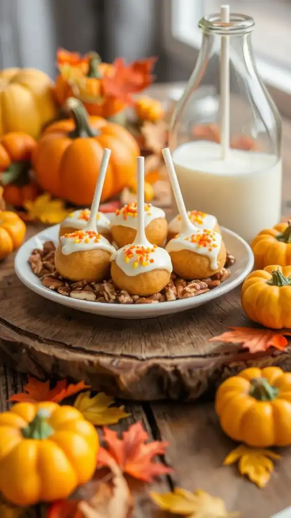 no bake pumpkin cookie pops