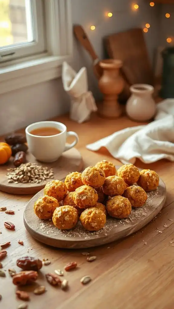 no bake pumpkin energy bites