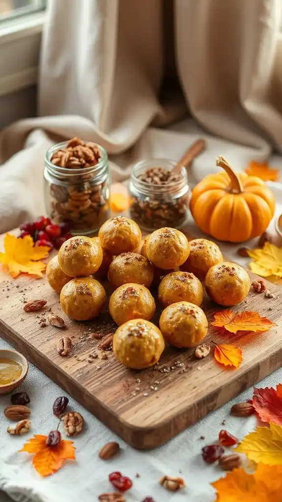 no bake pumpkin energy bites