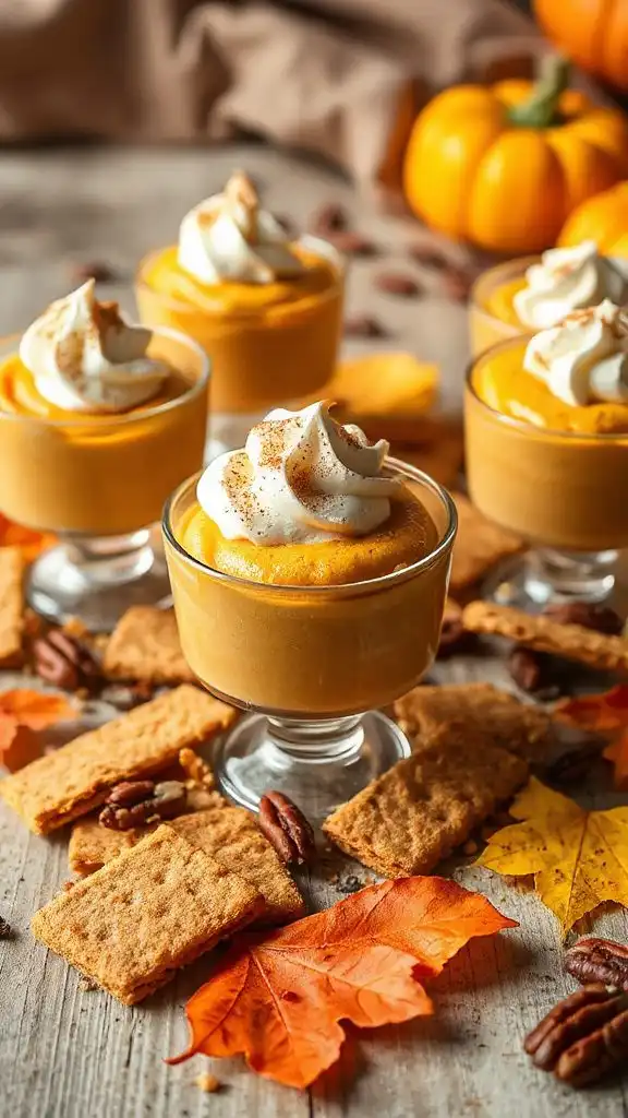 no bake pumpkin pie cups
