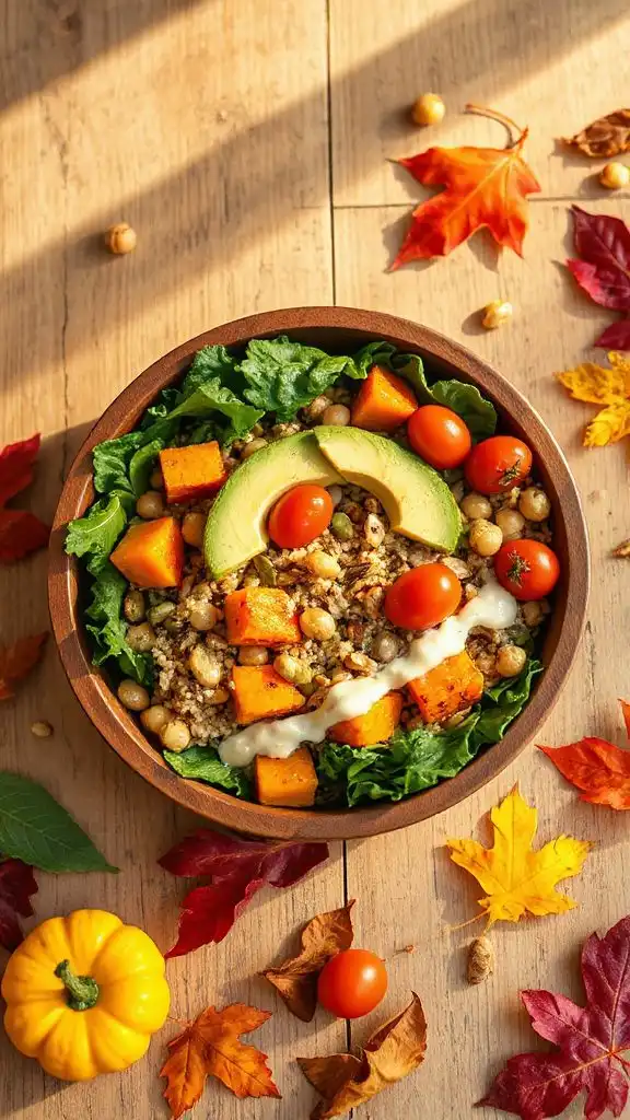 nourishing autumn grain bowl