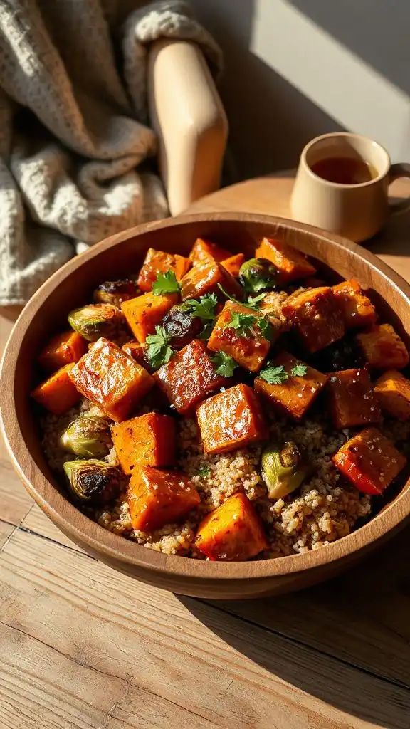 nourishing autumn tofu bowl